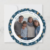 Schneeflocken & Naukselemente Weihnachtsgebäck - F Feiertagskarte (Vorderseite)