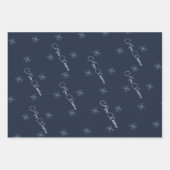 Schneeflocken | Navy Blue | Frohe Weihnachten Geschenkpapier Set (Vorderseite)