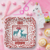 Schneeflocken Nordic Mercury Rentier Scandia Pappteller (Party)