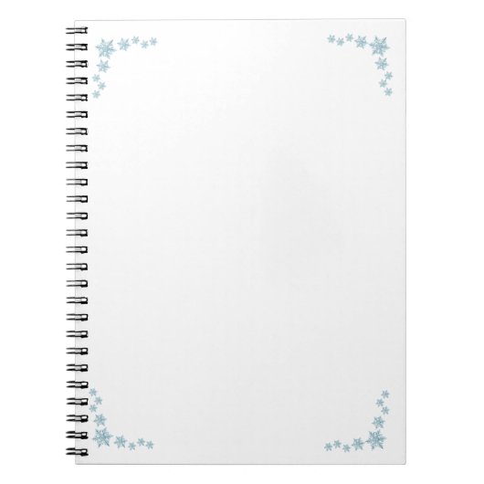 Schneeflocken Notizbuch Notizblock (Vorderseite)