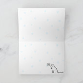 Schneeflocken oder Katzen-Gammler? Feiertagskarte (Innenseite)