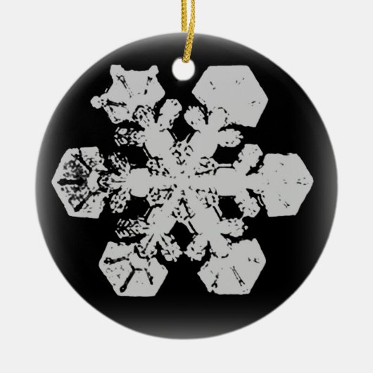 Schneeflocken-Ornament 3 Keramik Ornament (Vorne)