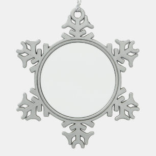 Schneeflocken-Ornament mit Rahmen Schneeflocken Zinn-Ornament