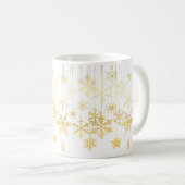 Schneeflocken-Ornamente Kaffeetasse (VorderseiteRechts)