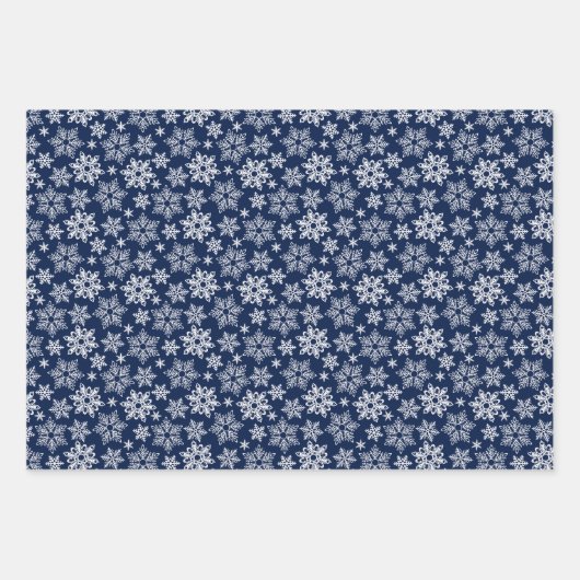 Schneeflocken-Packpapier für den Urlaub Geschenkpapier Set (Vorderseite 3)