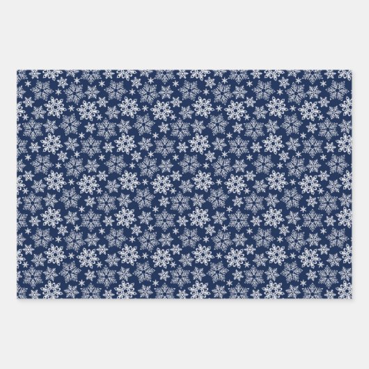 Schneeflocken-Packpapier für den Urlaub Geschenkpapier Set (Vorderseite)