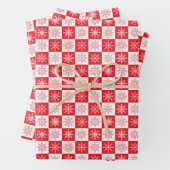 Schneeflocken-Packpapier für den Urlaub Geschenkpapier Set (Beispiel)