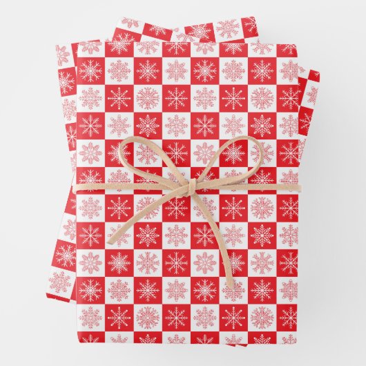 Schneeflocken-Packpapier für den Urlaub Geschenkpapier Set (Beispiel)