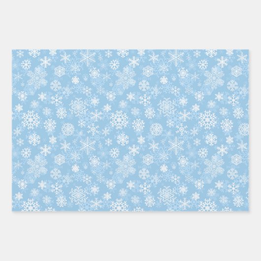 Schneeflocken-Packpapier für den Urlaub Geschenkpapier Set (Vorderseite 2)