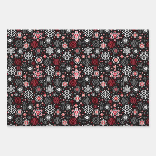 Schneeflocken-Packpapier für den Urlaub Geschenkpapier Set (Vorderseite 3)