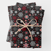 Schneeflocken-Packpapier für den Urlaub Geschenkpapier Set (Beispiel)