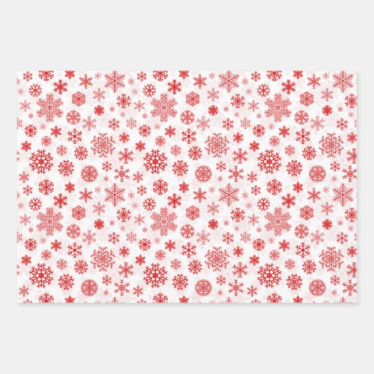 Schneeflocken-Packpapier für den Urlaub Geschenkpapier Set (Vorderseite 3)