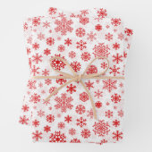 Schneeflocken-Packpapier für den Urlaub Geschenkpapier Set (Beispiel)