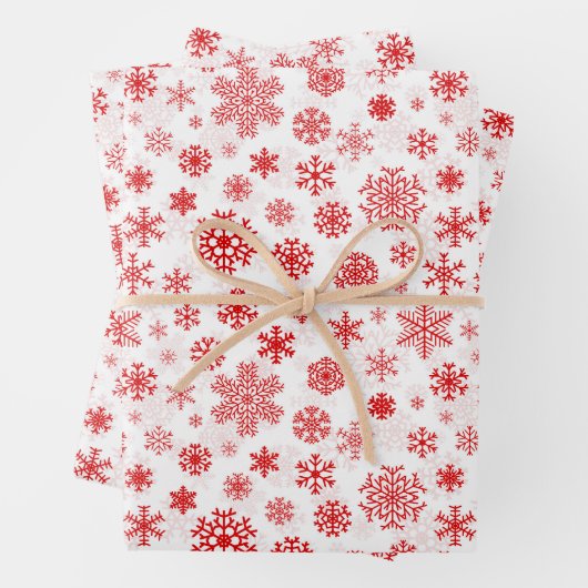 Schneeflocken-Packpapier für den Urlaub Geschenkpapier Set (Beispiel)