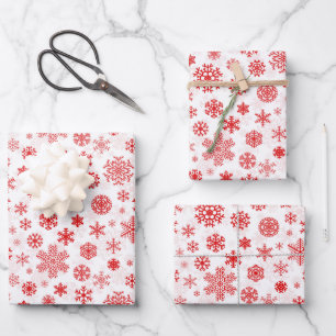Schneeflocken-Packpapier für den Urlaub Geschenkpapier Set
