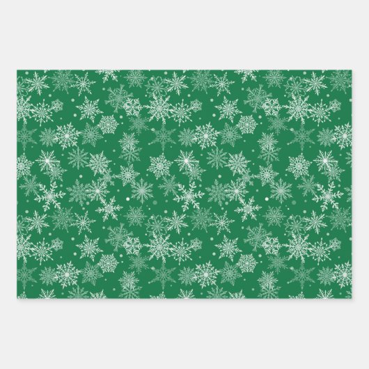 Schneeflocken-Packpapier für den Urlaub Geschenkpapier Set (Vorderseite 2)