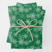 Schneeflocken-Packpapier für den Urlaub Geschenkpapier Set (Beispiel)