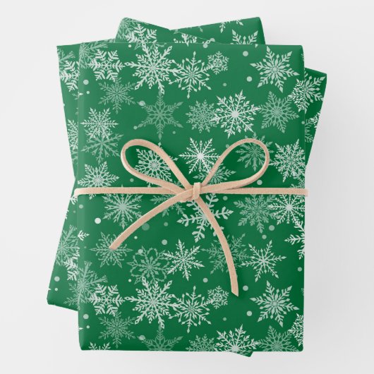 Schneeflocken-Packpapier für den Urlaub Geschenkpapier Set (Beispiel)