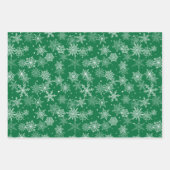 Schneeflocken-Packpapier für den Urlaub Geschenkpapier Set (Vorderseite)