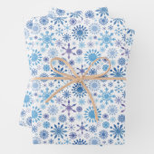Schneeflocken-Packpapier für den Urlaub Geschenkpapier Set (Beispiel)