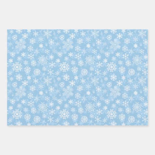 Schneeflocken-Packpapier für den Urlaub Geschenkpapier Set (Vorderseite 3)