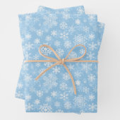 Schneeflocken-Packpapier für den Urlaub Geschenkpapier Set (Beispiel)