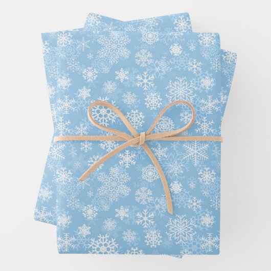 Schneeflocken-Packpapier für den Urlaub Geschenkpapier Set (Beispiel)