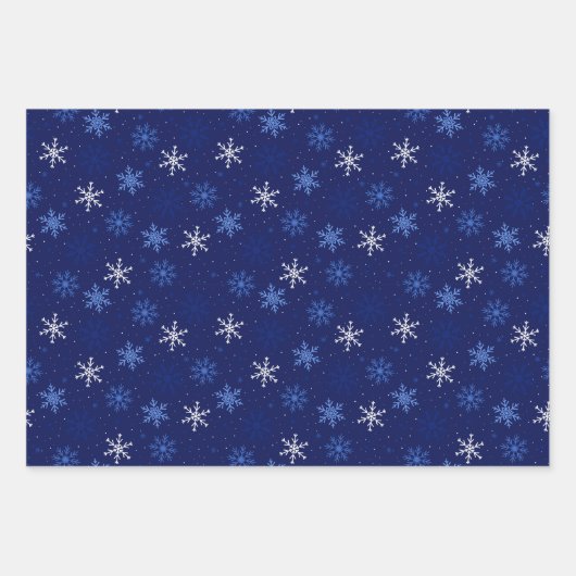 Schneeflocken-Packpapier für den Urlaub Geschenkpapier Set (Vorderseite 2)