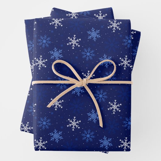 Schneeflocken-Packpapier für den Urlaub Geschenkpapier Set (Beispiel)