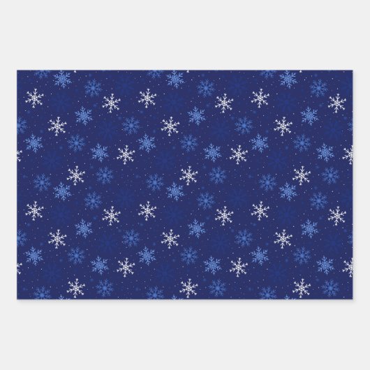 Schneeflocken-Packpapier für den Urlaub Geschenkpapier Set (Vorderseite)