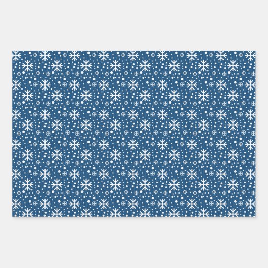 Schneeflocken-Packpapier für den Urlaub Geschenkpapier Set (Vorderseite 3)