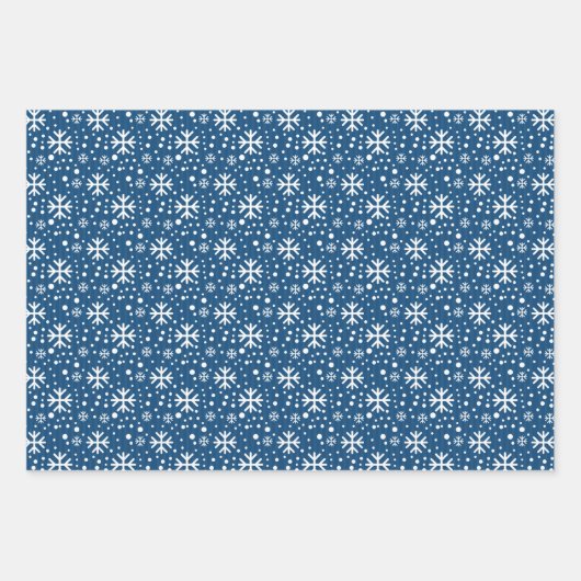 Schneeflocken-Packpapier für den Urlaub Geschenkpapier Set (Vorderseite)