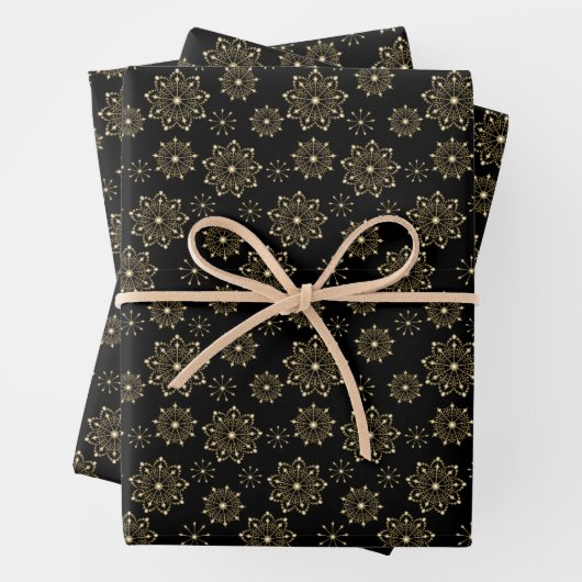 Schneeflocken-Packpapier für den Urlaub Geschenkpapier Set (Beispiel)