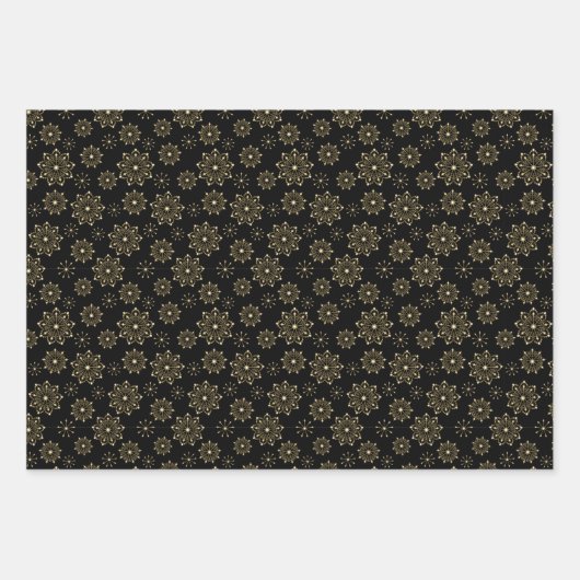 Schneeflocken-Packpapier für den Urlaub Geschenkpapier Set (Vorderseite)