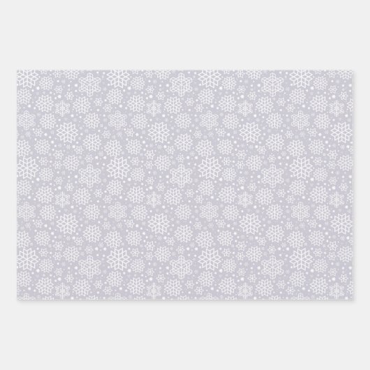 Schneeflocken-Packpapier für den Urlaub Geschenkpapier Set (Vorderseite)