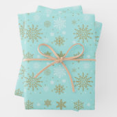 Schneeflocken-Packpapier für den Urlaub Geschenkpapier Set (Beispiel)