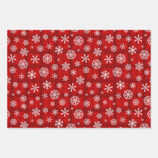 Schneeflocken-Packpapier für den Urlaub Geschenkpapier Set (Vorderseite 2)