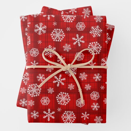 Schneeflocken-Packpapier für den Urlaub Geschenkpapier Set (Beispiel)