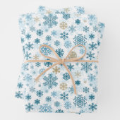 Schneeflocken-Packpapier für den Urlaub Geschenkpapier Set (Beispiel)