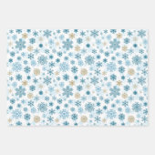 Schneeflocken-Packpapier für den Urlaub Geschenkpapier Set (Vorderseite)