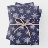 Schneeflocken-Packpapier für den Urlaub Geschenkpapier Set (Beispiel)