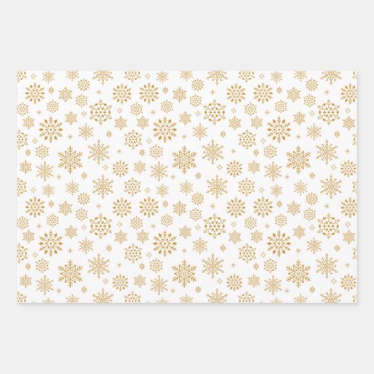Schneeflocken-Packpapier für den Urlaub Geschenkpapier Set (Vorderseite 2)