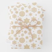 Schneeflocken-Packpapier für den Urlaub Geschenkpapier Set (Beispiel)