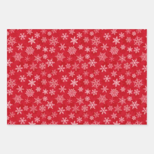 Schneeflocken-Packpapier für den Urlaub Geschenkpapier Set (Vorderseite 3)