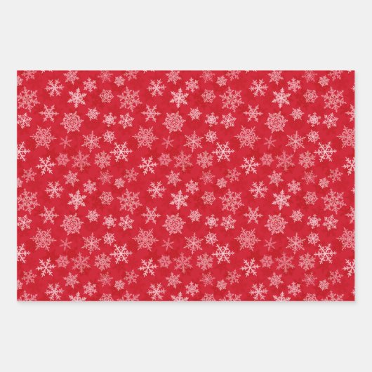 Schneeflocken-Packpapier für den Urlaub Geschenkpapier Set (Vorderseite)