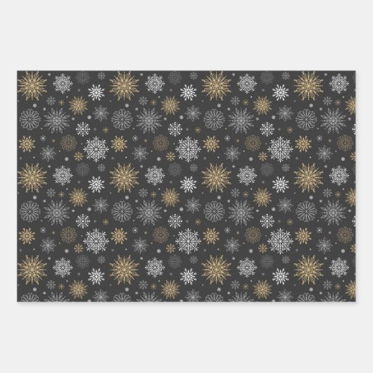 Schneeflocken-Packpapier für den Urlaub Geschenkpapier Set (Vorderseite 2)