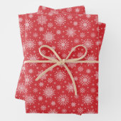 Schneeflocken-Packpapier für den Urlaub Geschenkpapier Set (Beispiel)