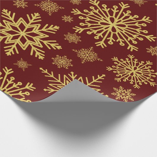 Schneeflocken-Papier für den glühenden Glitzer Geschenkpapier (Ecke)