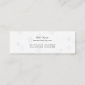 Schneeflocken Papier für die Visitenkarte (Rückseite)