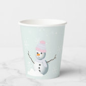 Schneeflocken Pappbecher (Vorderseite)